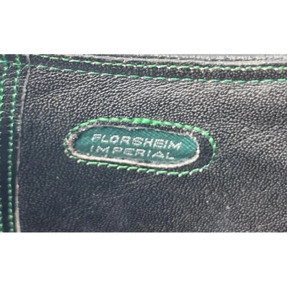 Vintage Florsheim Imperial Size 12D Black Leather Cordovan Wingtip Oxfords 76019